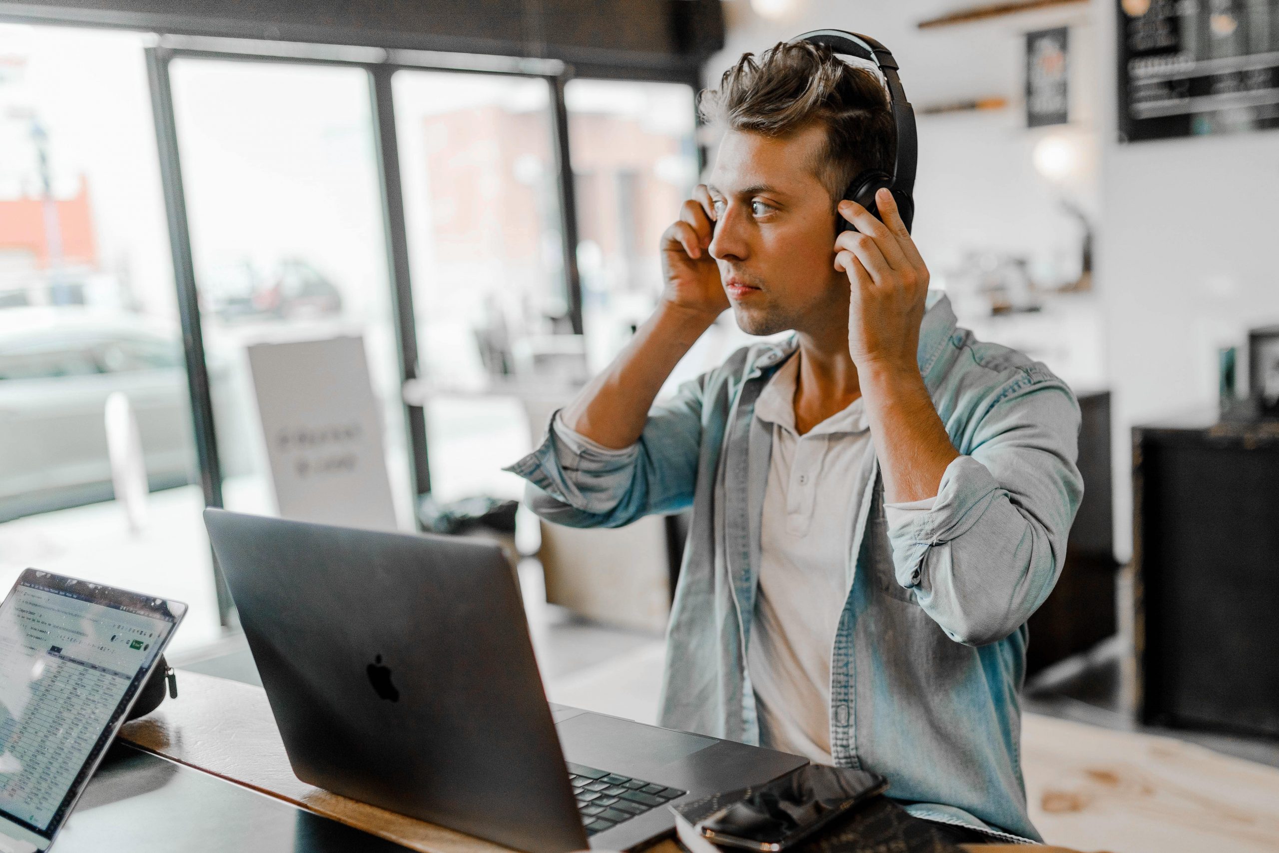 Man with headset-min