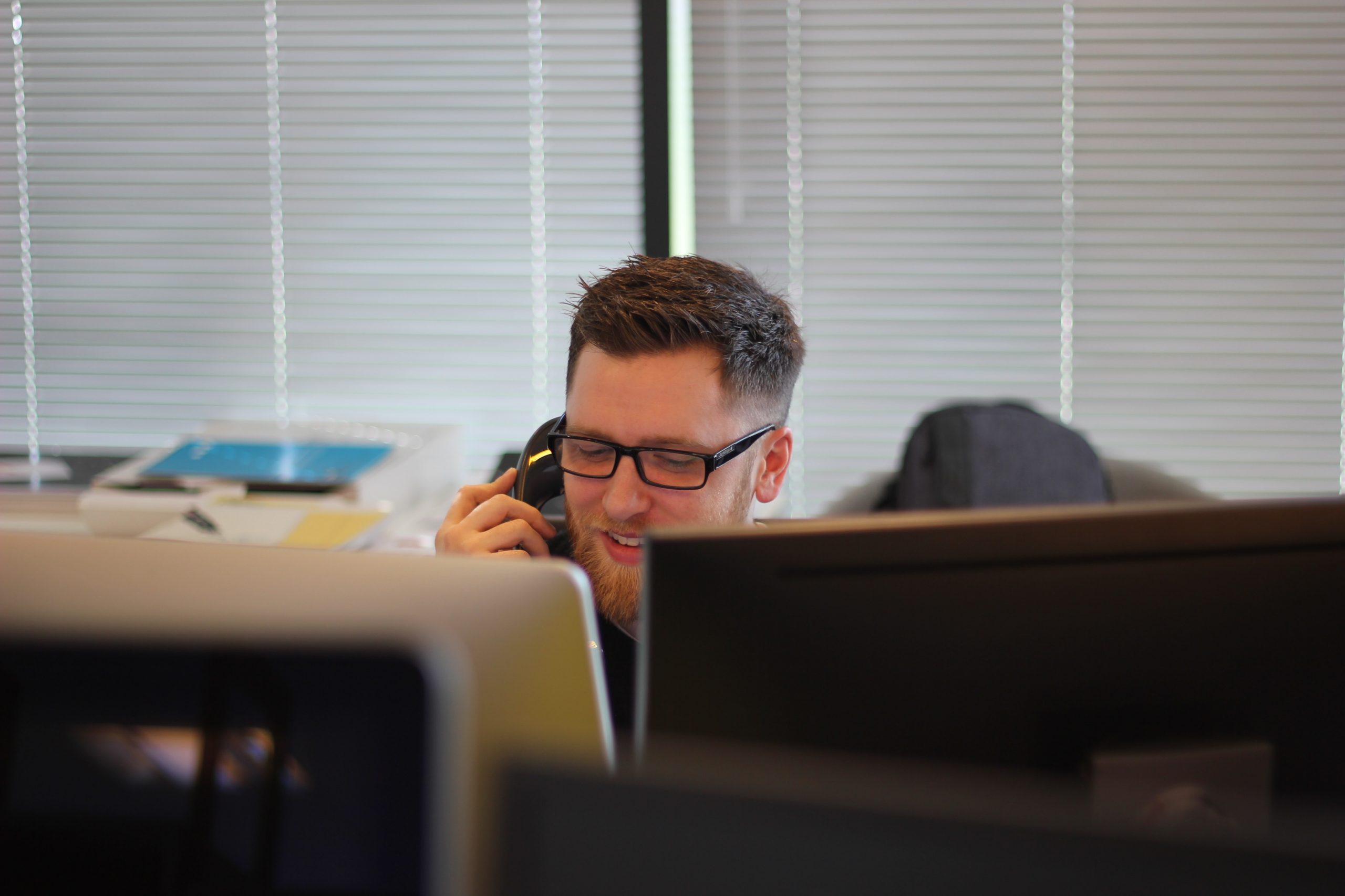 Man with telephone